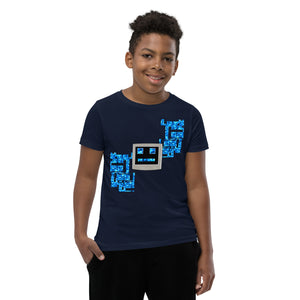 Computer Face Youth Short Sleeve T-Shirt