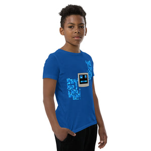 Computer Face Youth Short Sleeve T-Shirt