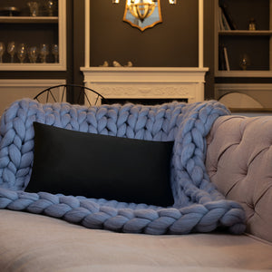 Blue CPU Face Basic Pillow