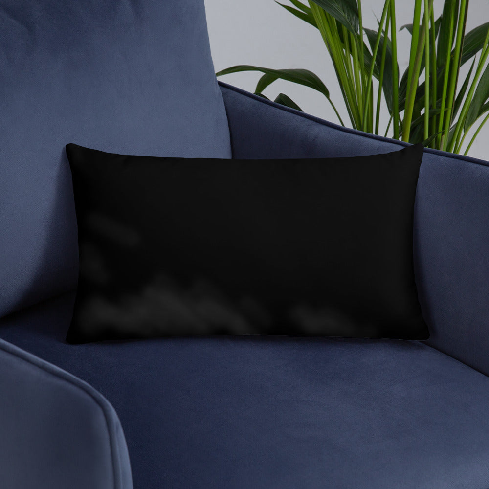 Blue CPU Face Basic Pillow