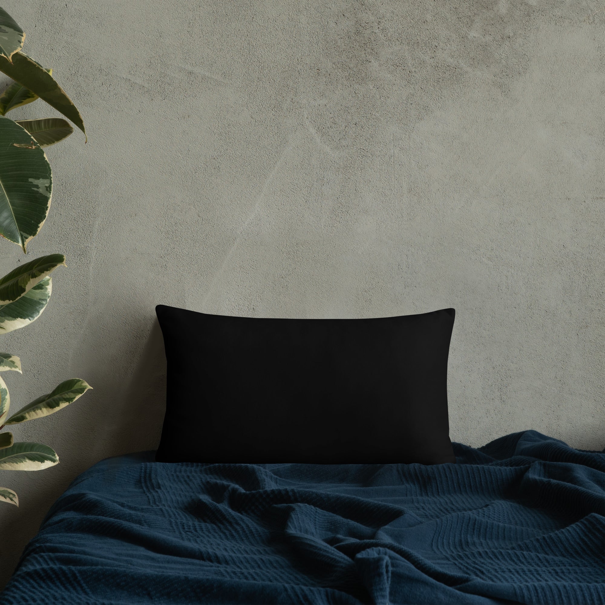 Blue CPU Face Basic Pillow