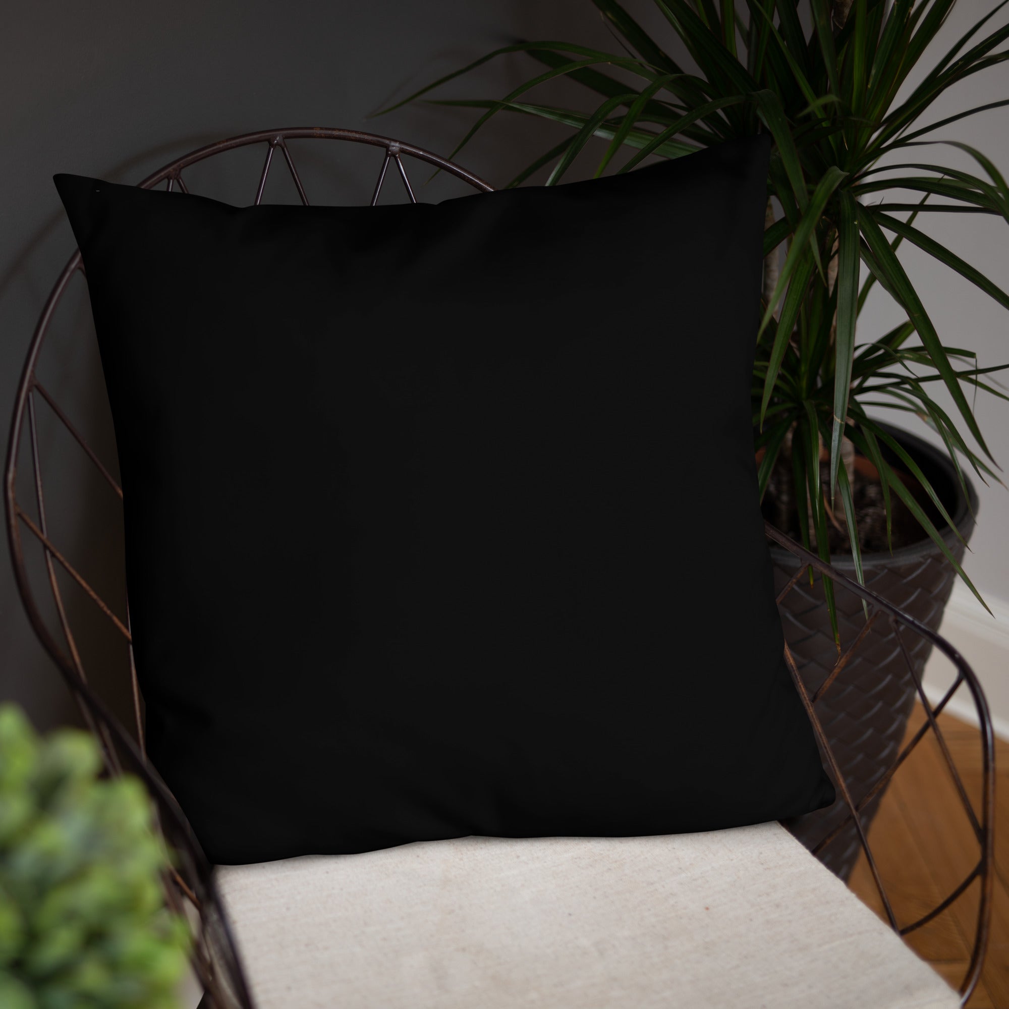 Blue CPU Face Basic Pillow