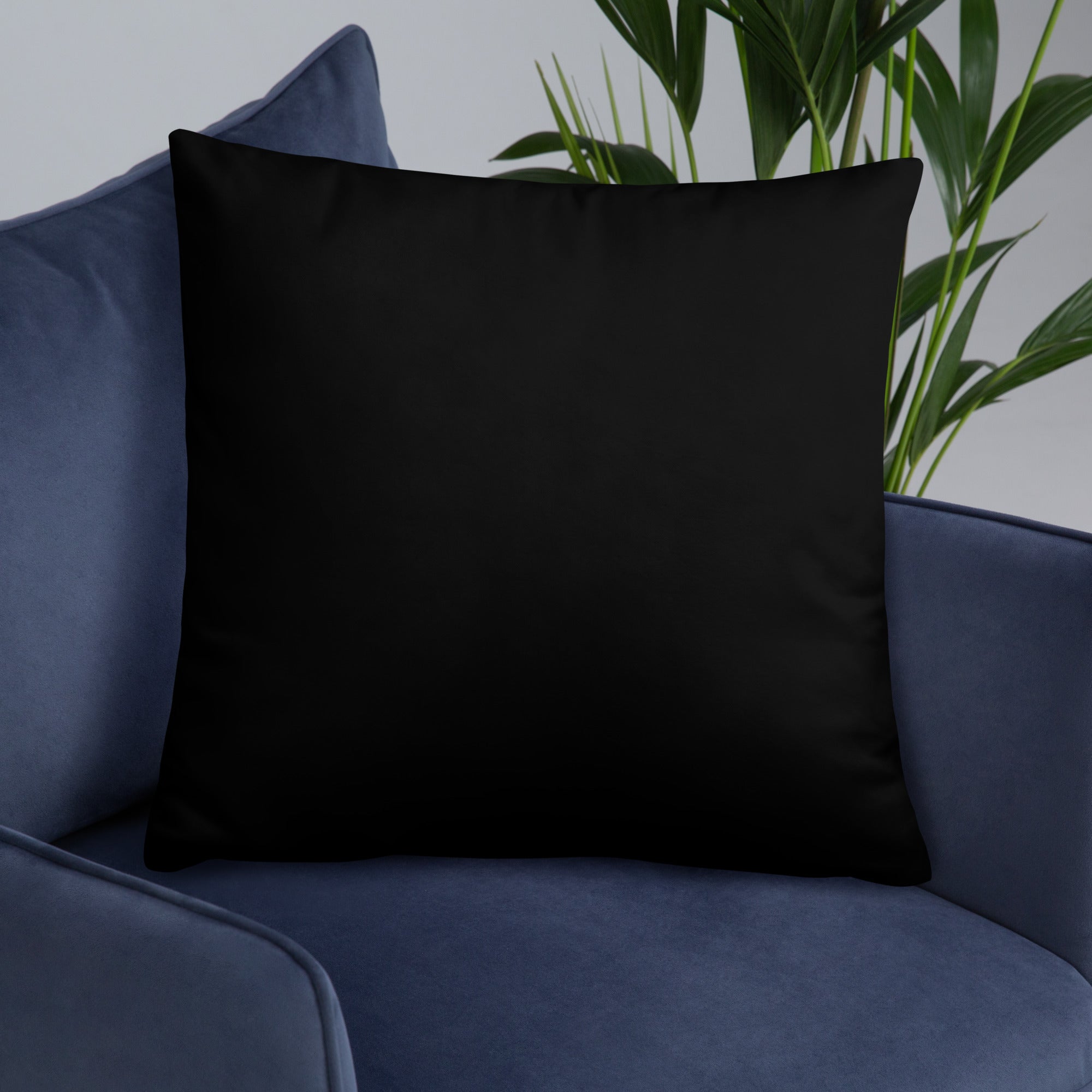 Blue CPU Face Basic Pillow