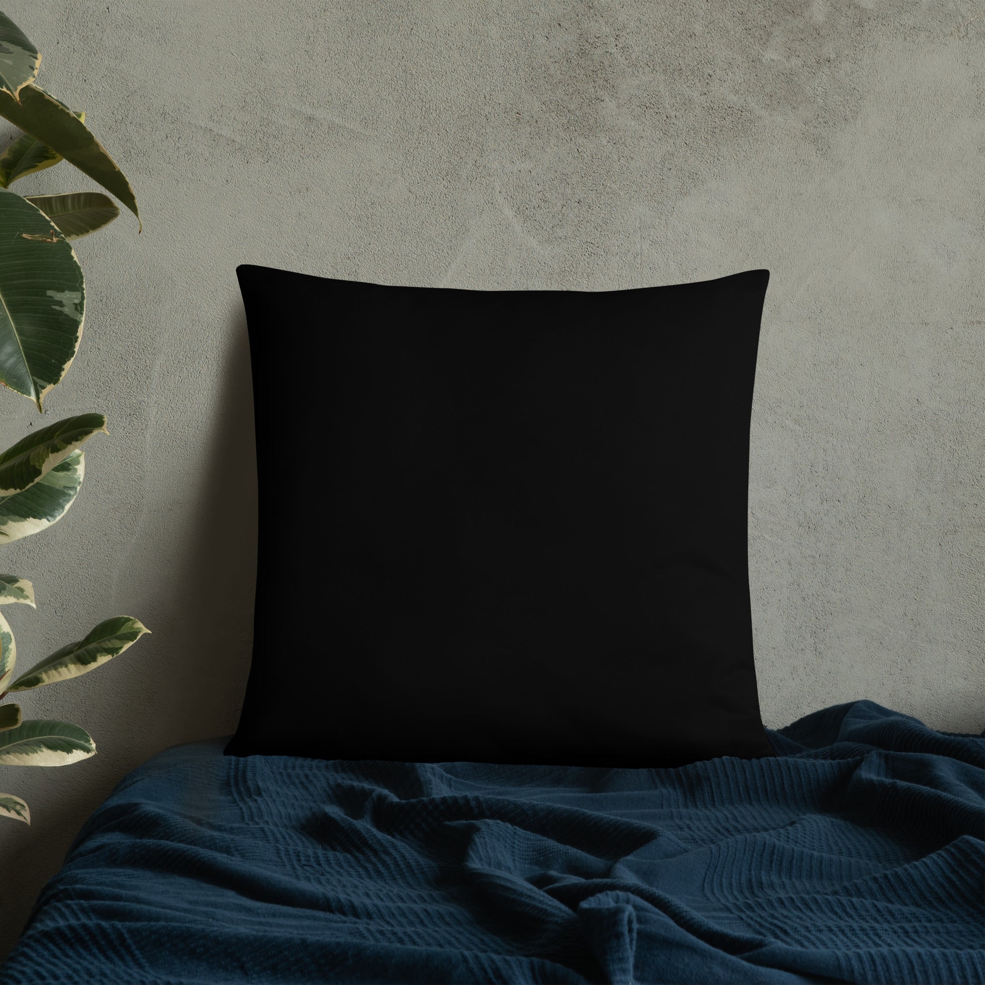 Blue CPU Face Basic Pillow