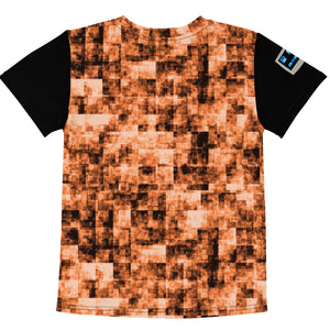 Kids orange Computer Face t-shirt