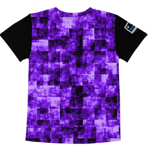 Kids purple CPU Face t-shirt