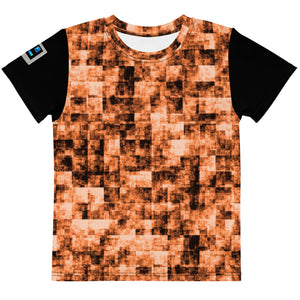Kids orange Computer Face t-shirt