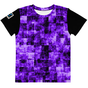 Kids purple CPU Face t-shirt