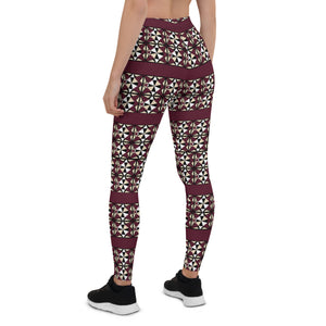 Burgundy Unique Leggings