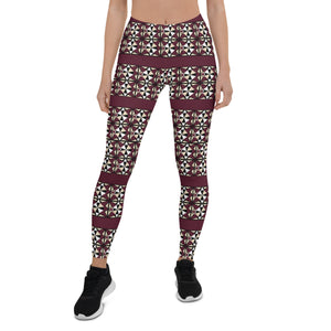 Burgundy Unique Leggings