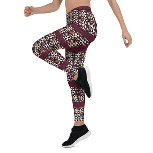 Burgundy Unique Leggings