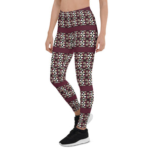 Burgundy Unique Leggings