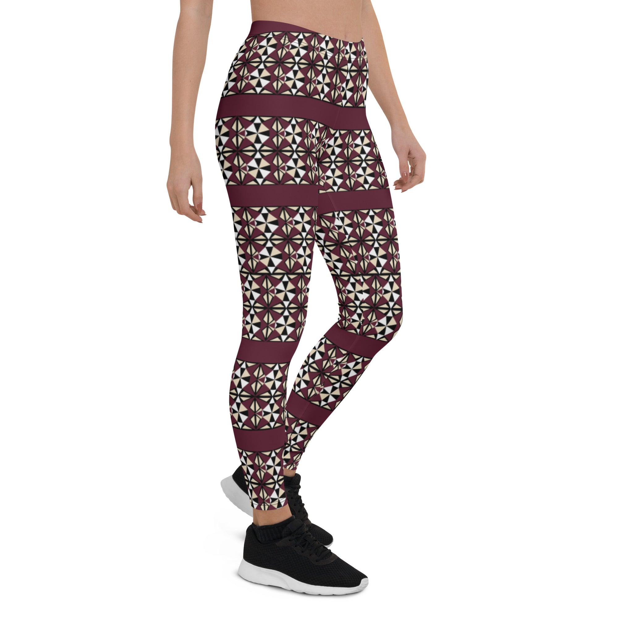 Burgundy Unique Leggings