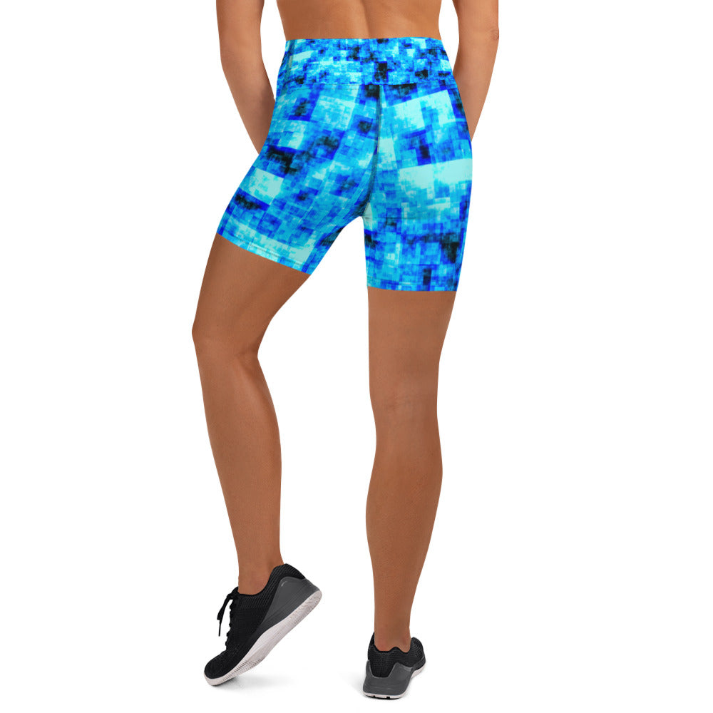 blue cpu yoga shorts
