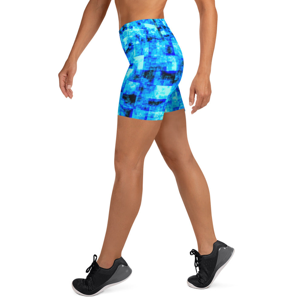 blue cpu yoga shorts