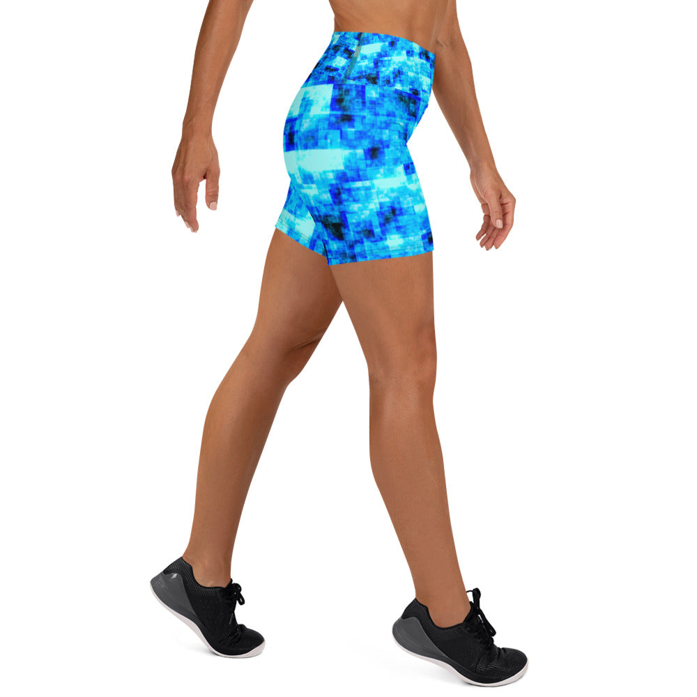 blue cpu yoga shorts